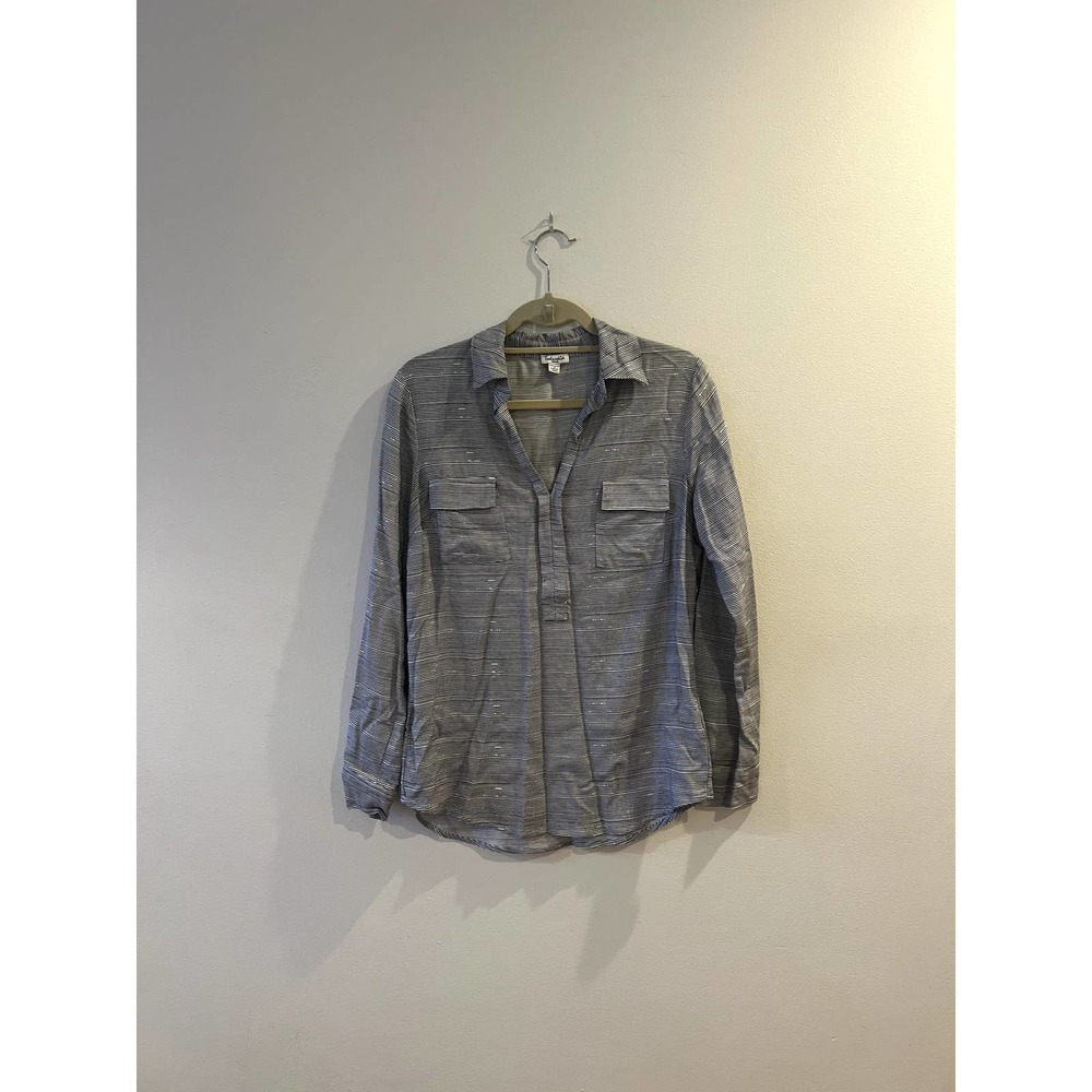 splendid long sleeve striped collared shirt